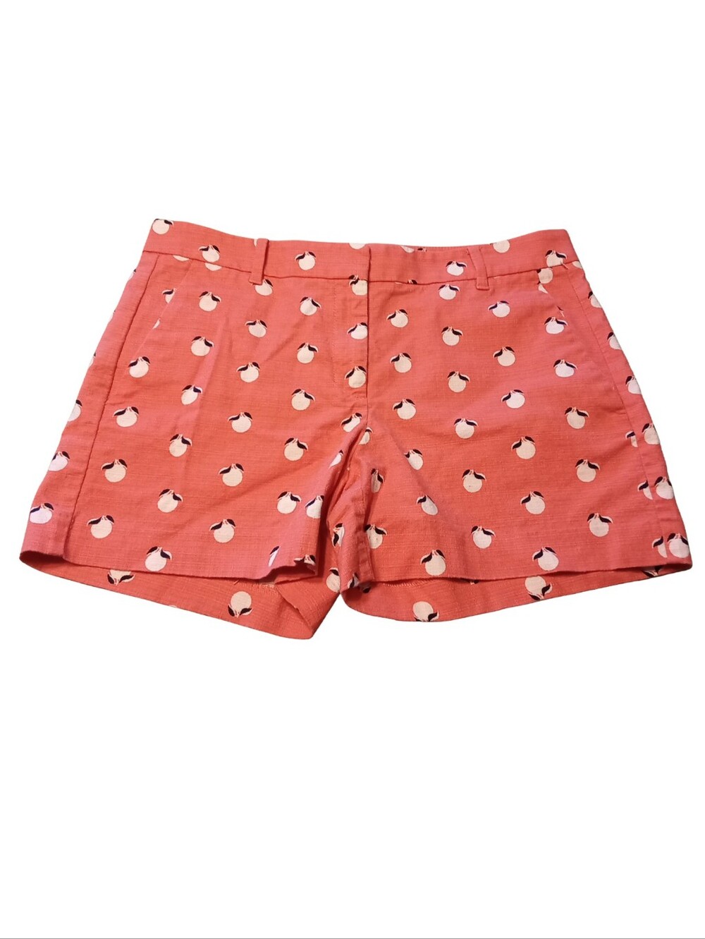 Ann Taylor Coral Peach-Print Bermuda Shorts (4)